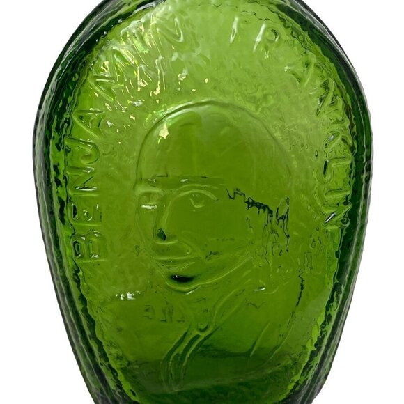 Vintage Wheaton Glass Bottle Green 8.5" High Retro Colonial Style Ben Franklin - Picture 3 of 8
